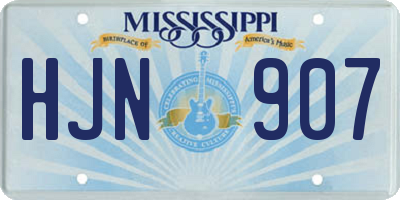 MS license plate HJN907
