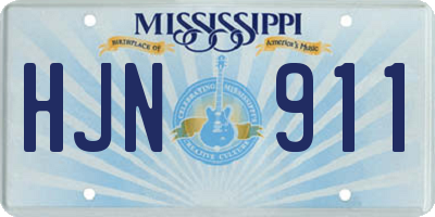 MS license plate HJN911