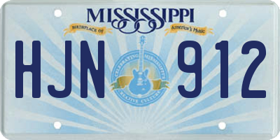 MS license plate HJN912