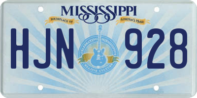 MS license plate HJN928