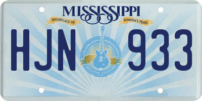 MS license plate HJN933