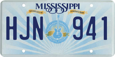 MS license plate HJN941