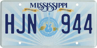 MS license plate HJN944