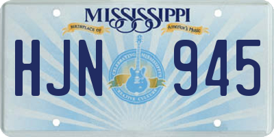 MS license plate HJN945