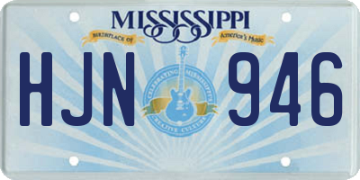 MS license plate HJN946