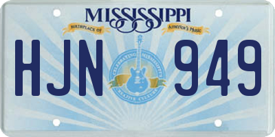 MS license plate HJN949