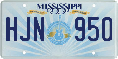 MS license plate HJN950