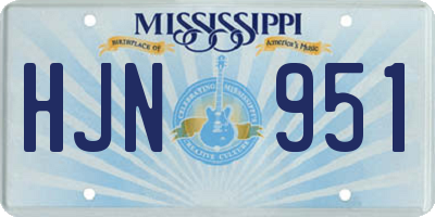 MS license plate HJN951