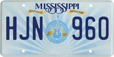 MS license plate HJN960