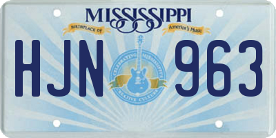 MS license plate HJN963