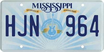 MS license plate HJN964