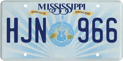 MS license plate HJN966