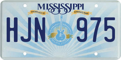 MS license plate HJN975