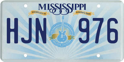 MS license plate HJN976