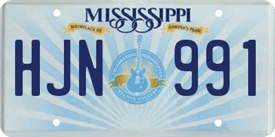 MS license plate HJN991