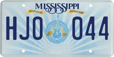 MS license plate HJO044
