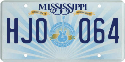 MS license plate HJO064