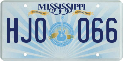 MS license plate HJO066