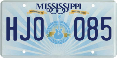 MS license plate HJO085