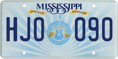 MS license plate HJO090