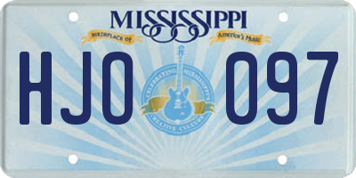 MS license plate HJO097