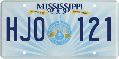 MS license plate HJO121