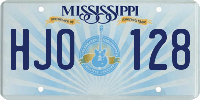 MS license plate HJO128