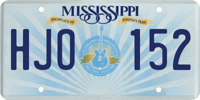 MS license plate HJO152