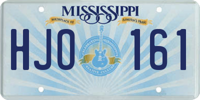 MS license plate HJO161