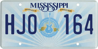 MS license plate HJO164