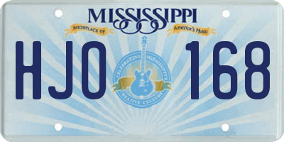 MS license plate HJO168