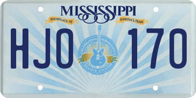 MS license plate HJO170