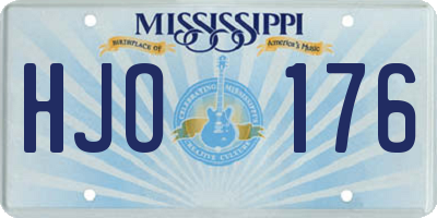 MS license plate HJO176