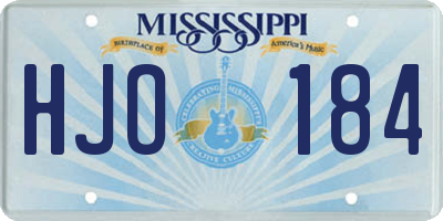 MS license plate HJO184