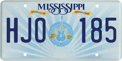 MS license plate HJO185