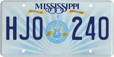 MS license plate HJO240