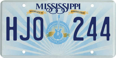 MS license plate HJO244