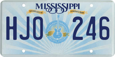 MS license plate HJO246
