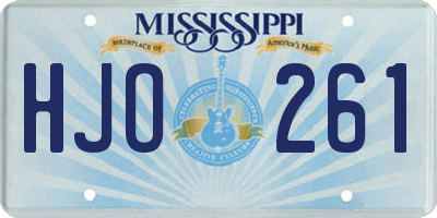 MS license plate HJO261