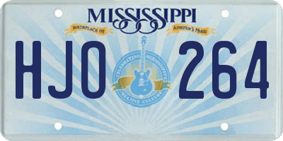 MS license plate HJO264