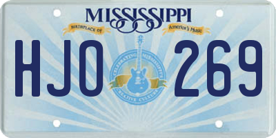 MS license plate HJO269