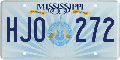 MS license plate HJO272