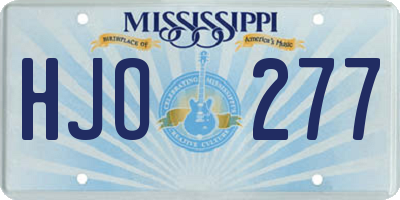 MS license plate HJO277