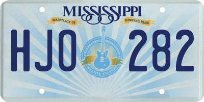 MS license plate HJO282