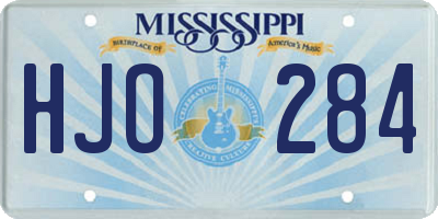 MS license plate HJO284