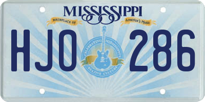 MS license plate HJO286