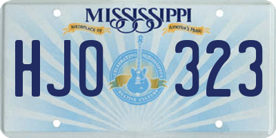 MS license plate HJO323