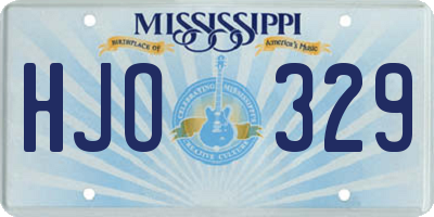 MS license plate HJO329