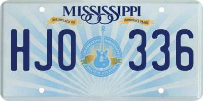 MS license plate HJO336