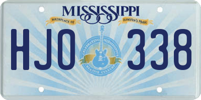 MS license plate HJO338